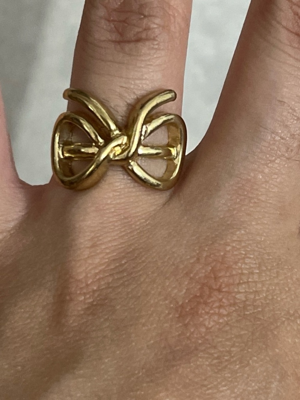 Gold Tone Knotted Open Band Ring - Women Jewelry